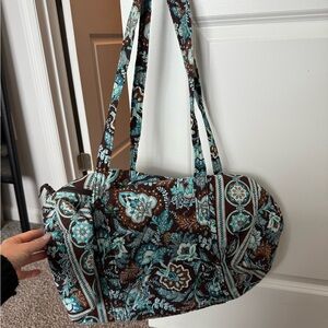 Vintage Vera Bradley Duffle Bag in Java Blue. Retired and rare pattern!